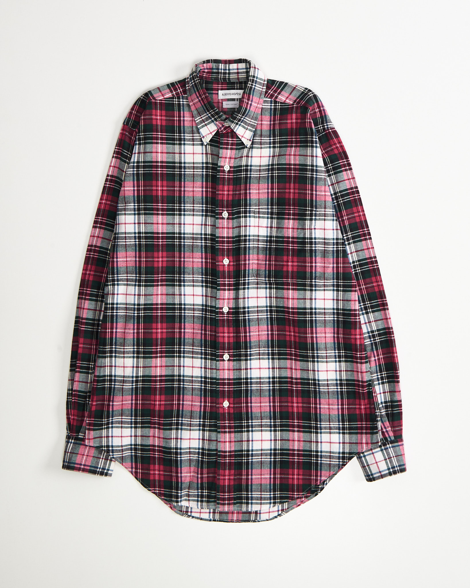 Хлопковая рубашка Alberto Aspesi в клетку