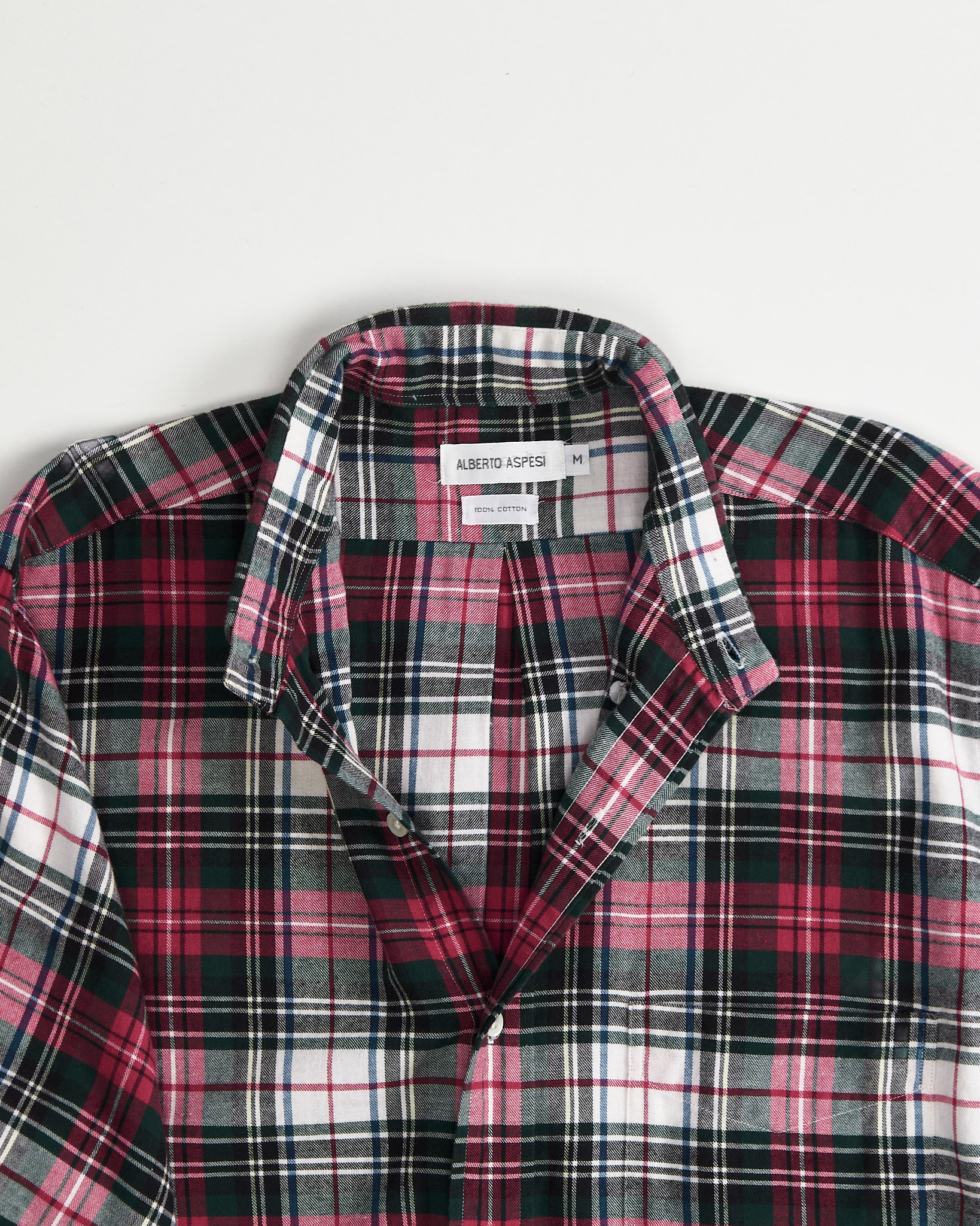 Хлопковая рубашка Alberto Aspesi в клетку — изображение 3
