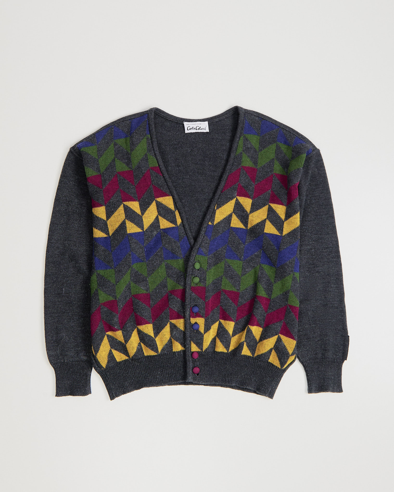 Кардиган с геометрическим узором Carlo Colucci