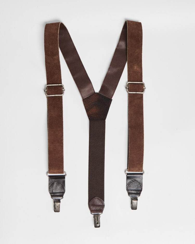 Винтажные подтяжки Rifle из замши