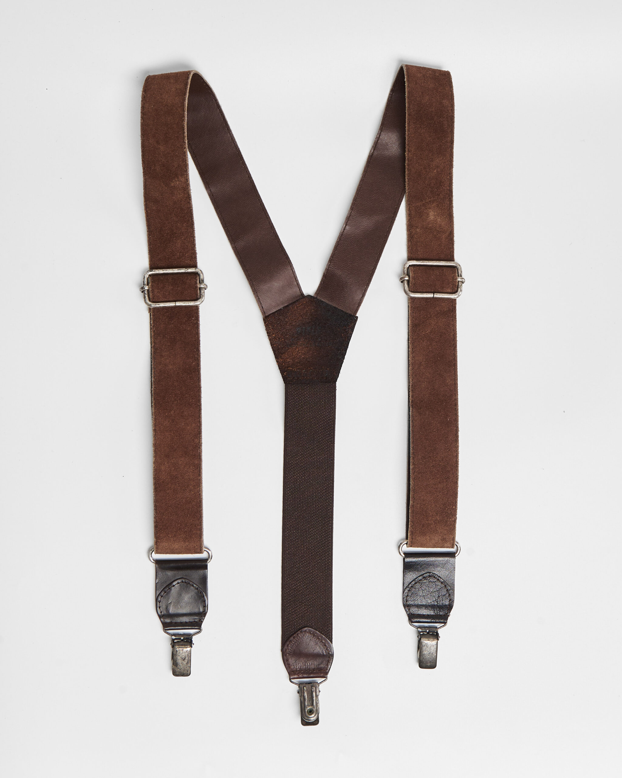 Винтажные подтяжки Rifle из замши
