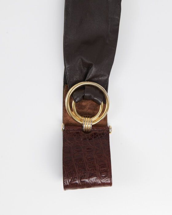 Винтажный кожаный ремень made in Italy — фото 3