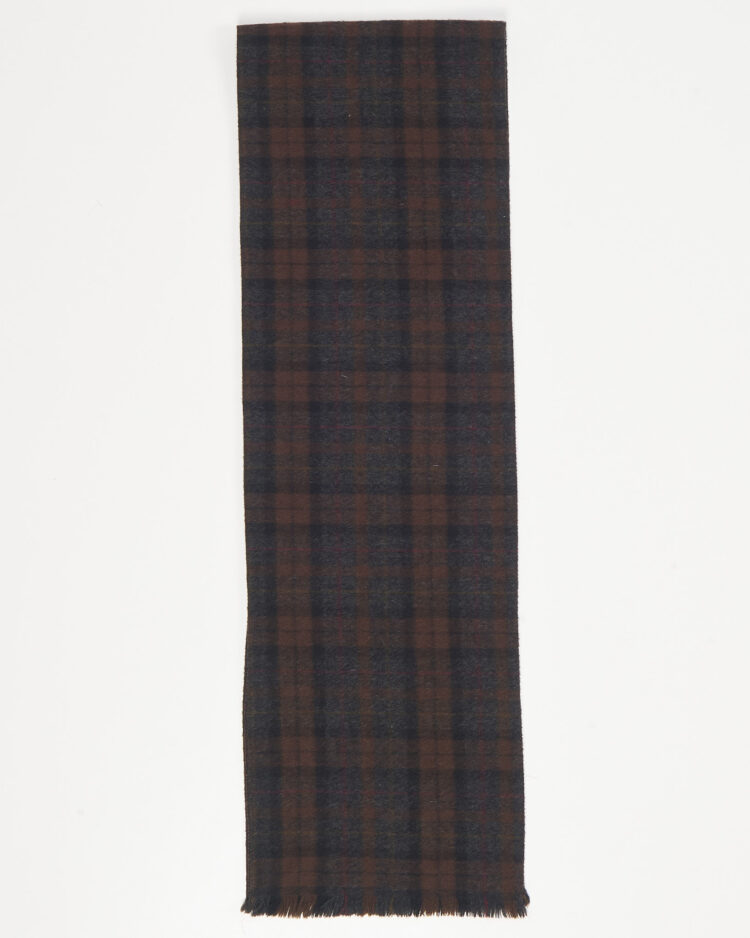 Шарф в клетку из шерсти