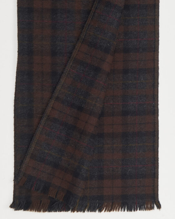 Шарф в клетку из шерсти — фото 3