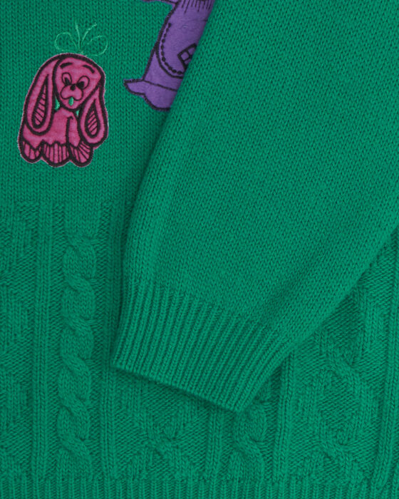 Винтажный свитер с аппликацией — фото 5