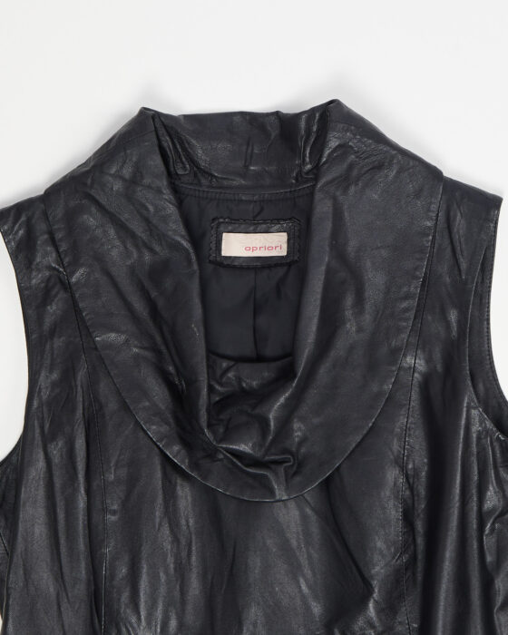 Черное кожаное платье Apriori Apriori — фото 3