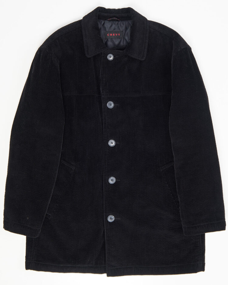 Черное вельветовое пальто Chevy