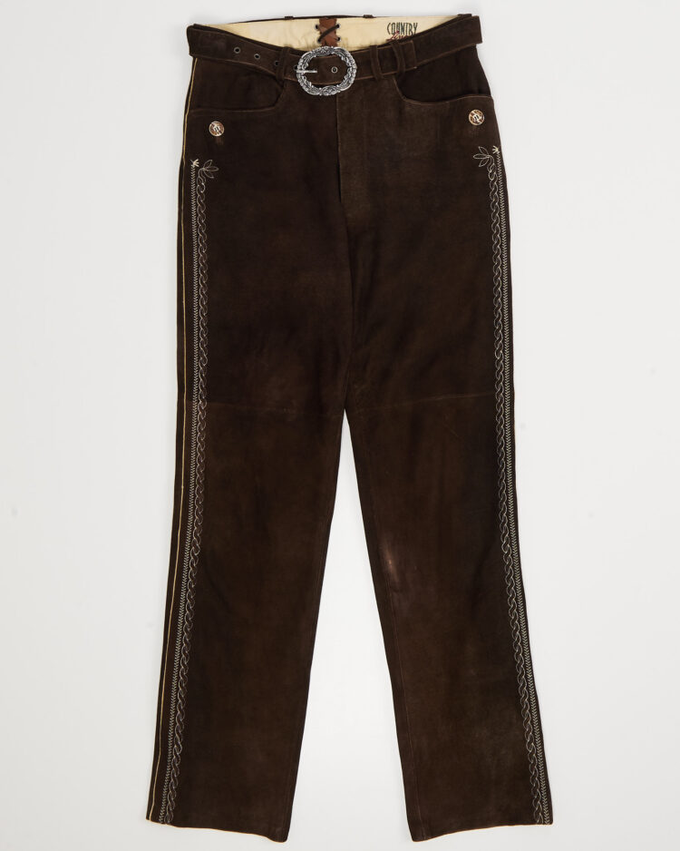 Замшевые брюки Country Line с вышивкой