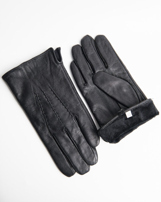 Кожаные перчатки из натуральной кожи — фото 3