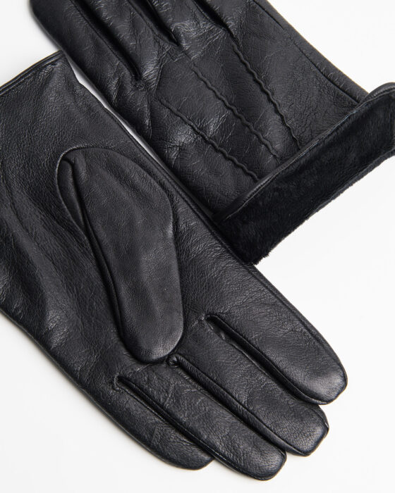 Кожаные перчатки из натуральной кожи — фото 5