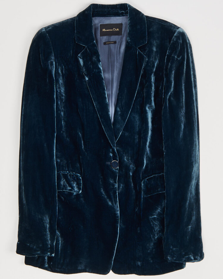 Бархатный блейзер Massimo Dutti