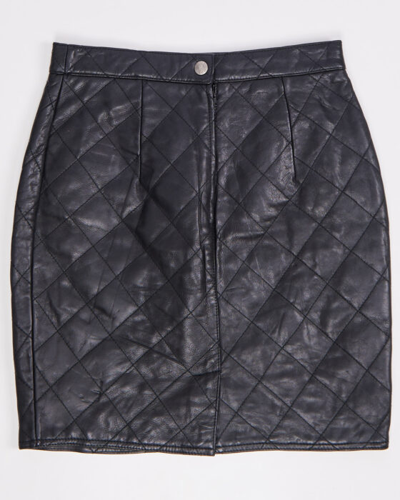 Стеганая кожаная мини-юбка Oliver Oliver — фото 2