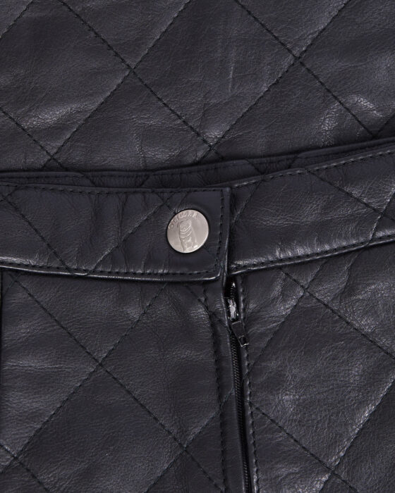 Стеганая кожаная мини-юбка Oliver Oliver — фото 5