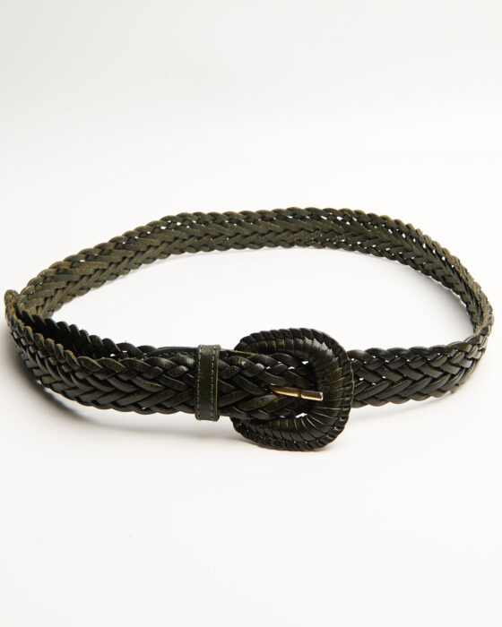 Плетеный ремень из натуральной кожи — фото 2