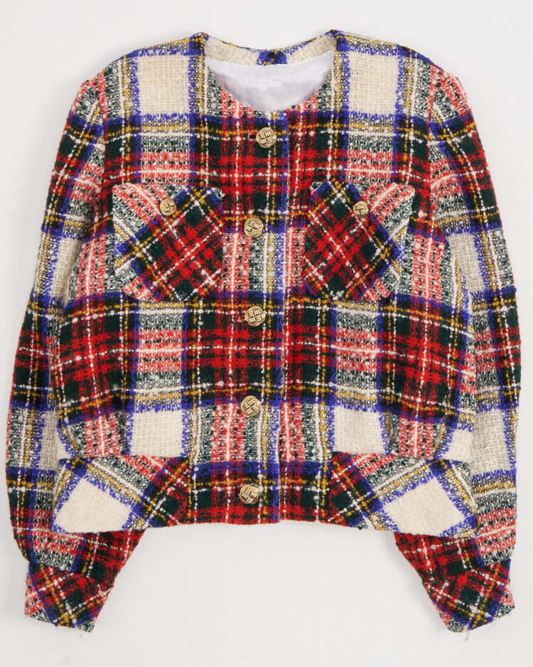 Винтажный твидовый жакет