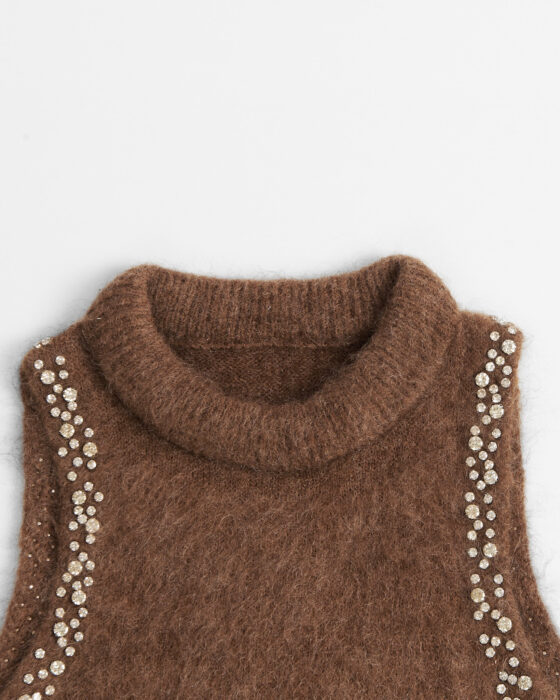 Винтажный жилет с кристаллами — фото 2