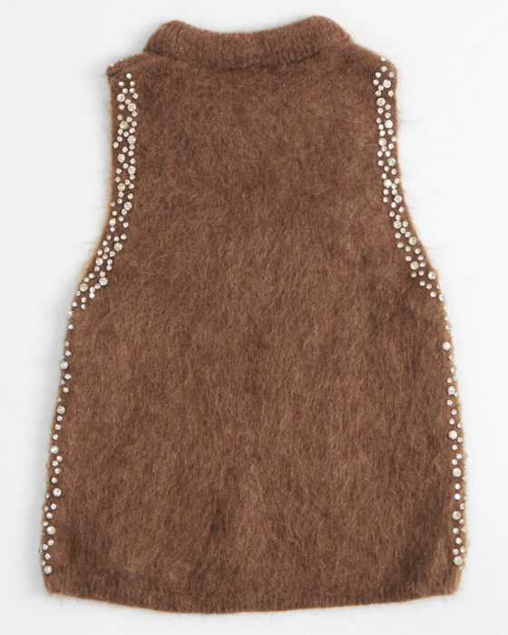 Винтажный жилет с кристаллами — фото 3