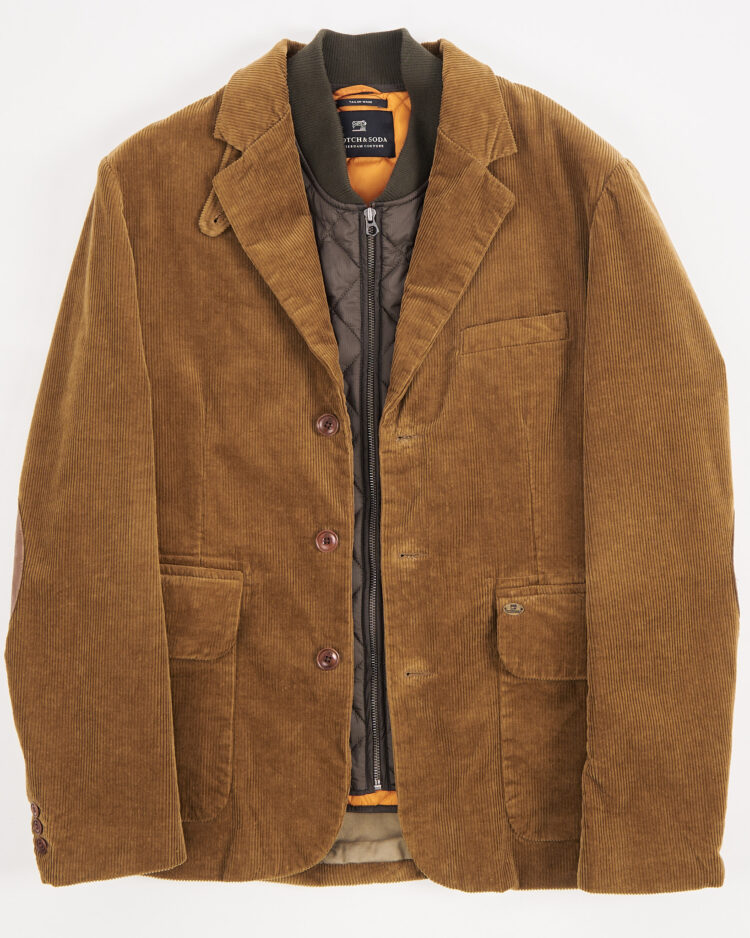 Вельветовый пиджак Scotch & Soda с утеплённой жилеткой