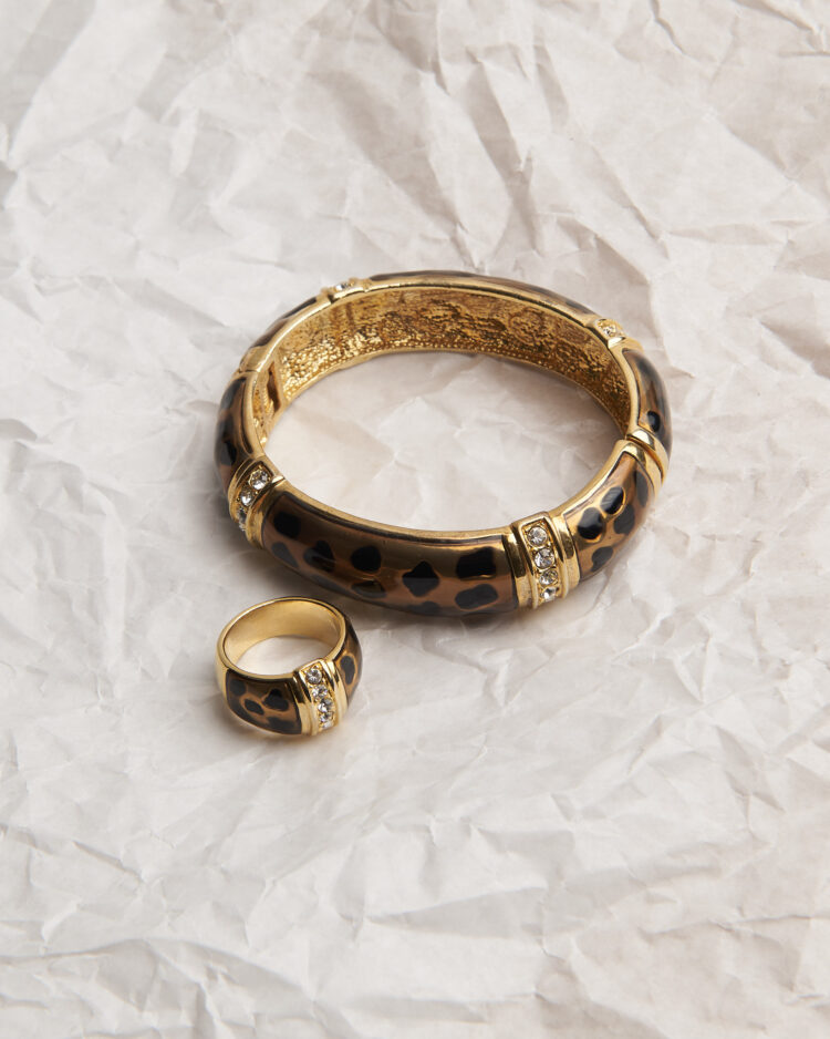 Винтажный комплект из браслета и кольца