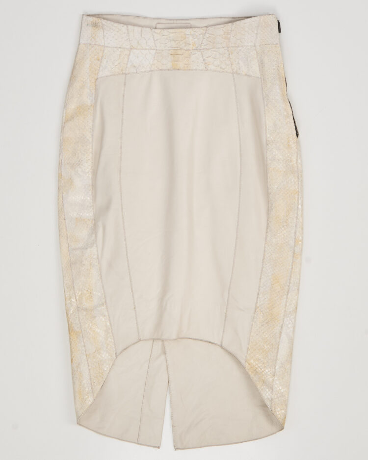 Юбка со вставками кожи рептилии Arzu Kaprol