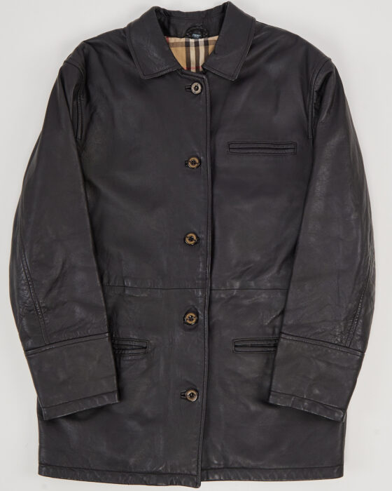 Винтажная кожаная куртка Burberrys Burberrys