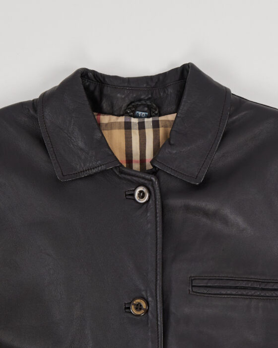 Винтажная кожаная куртка Burberrys Burberrys — фото 3