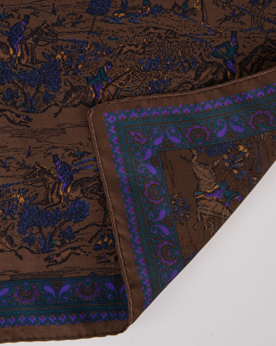 Винтажный платок из шелка Croquet — фото 2