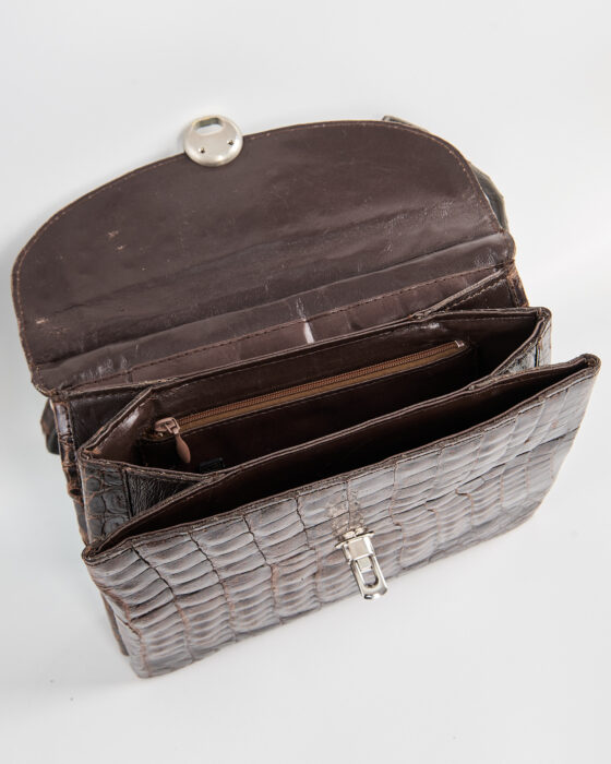 Сумка из тиснёной кожи под аллигатора — фото 5