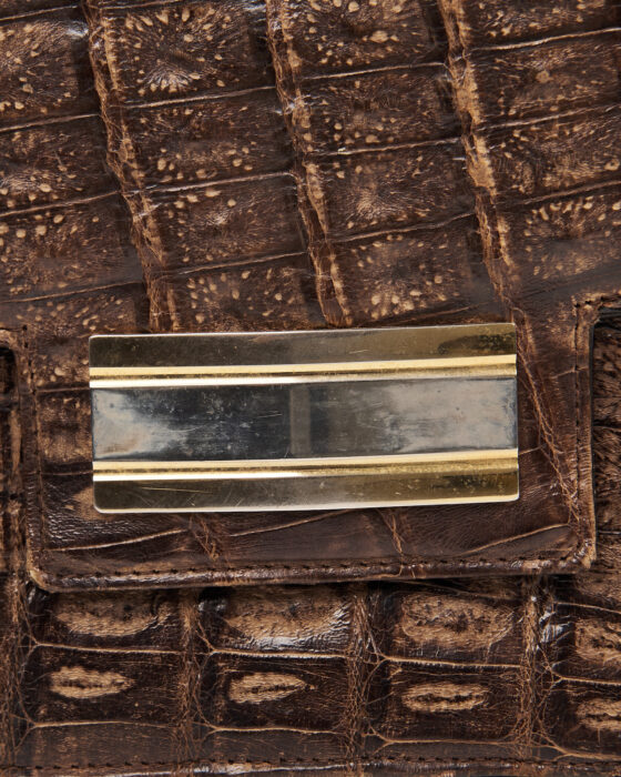 Сумка из тиснёной кожи под аллигатора — фото 3