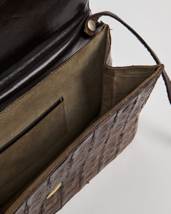 Сумка из тиснёной кожи под аллигатора — фото 6