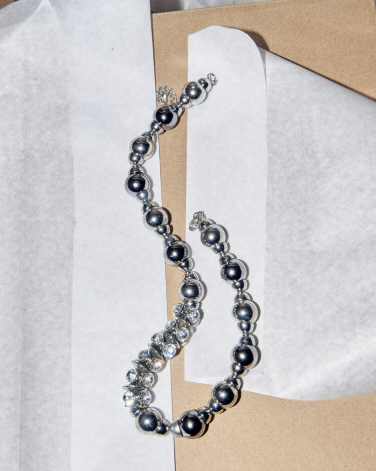 Винтажное колье с кристаллами