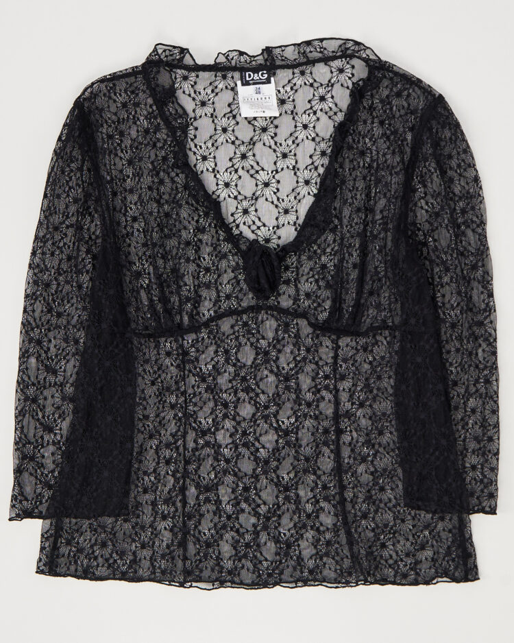 Кружевная блуза D&G