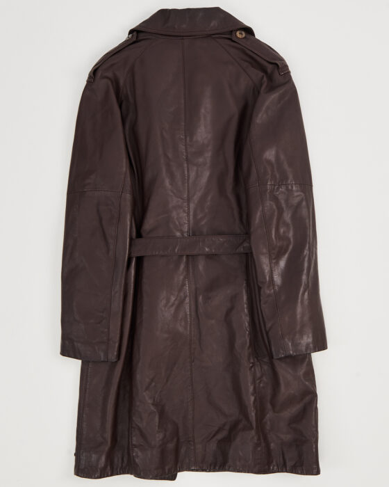 Винтажный кожаный тренч Aigner Aigner — фото 2