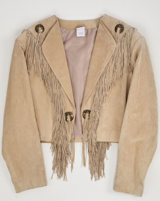 Винтажная замшевая куртка с бахромой