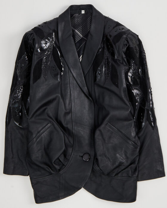 Винтажная кожаная куртка с декором