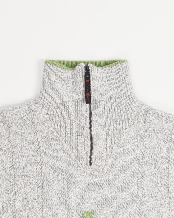 Винтажный  свитер с воротником на молнии Yes man — фото 2