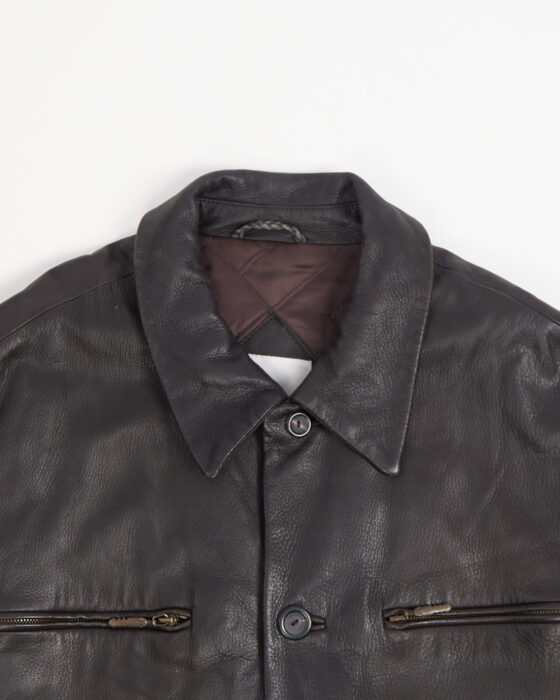 Винтажное кожаное пальто Gimos — фото 3