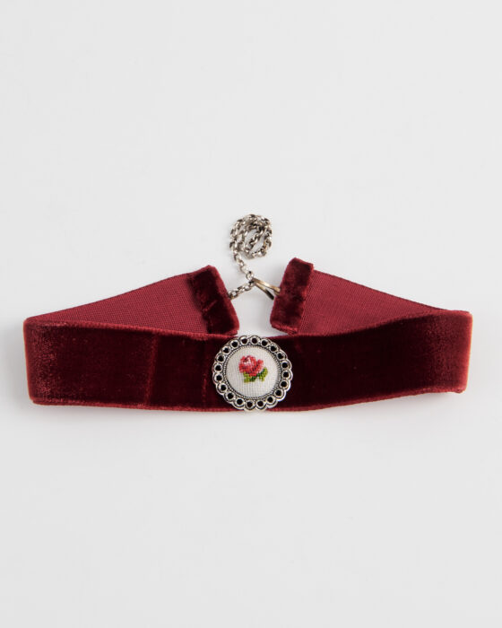 Винтажный бархатный чокер