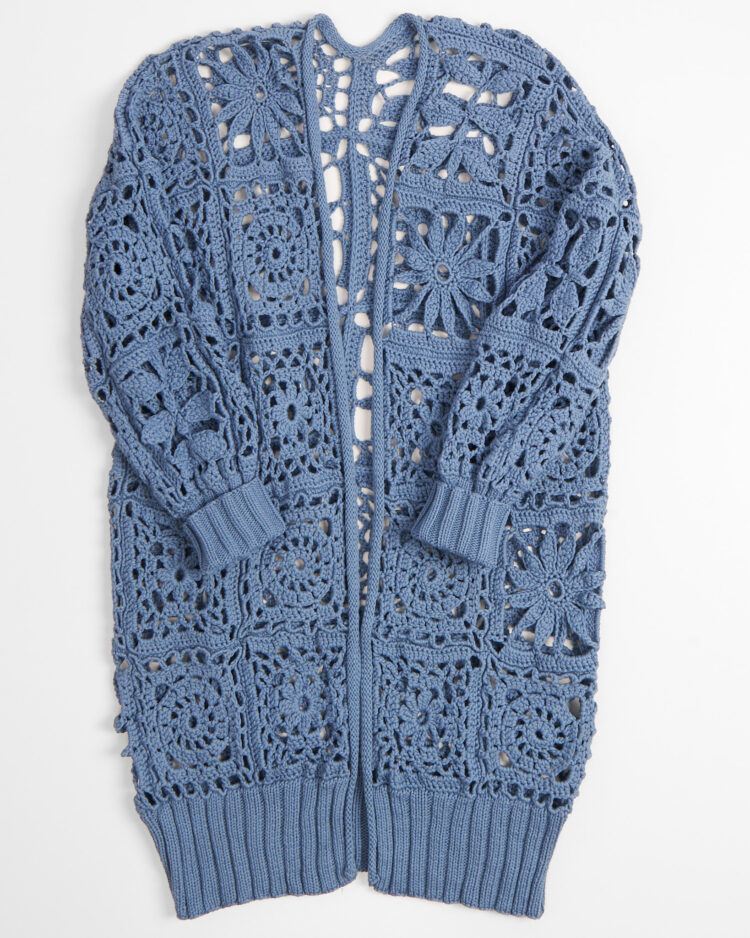 Винтажный кардиган кроше