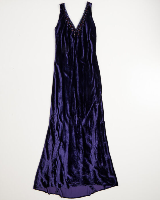 Винтажное бархатное платье