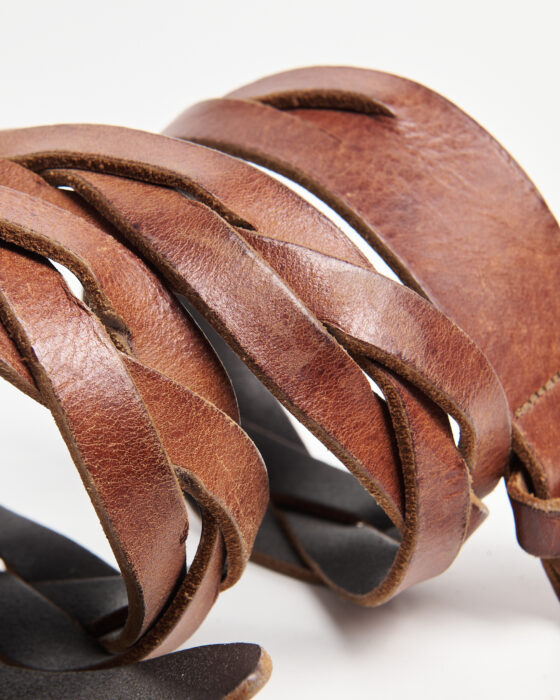 Винтажный кожаный ремень — фото 4