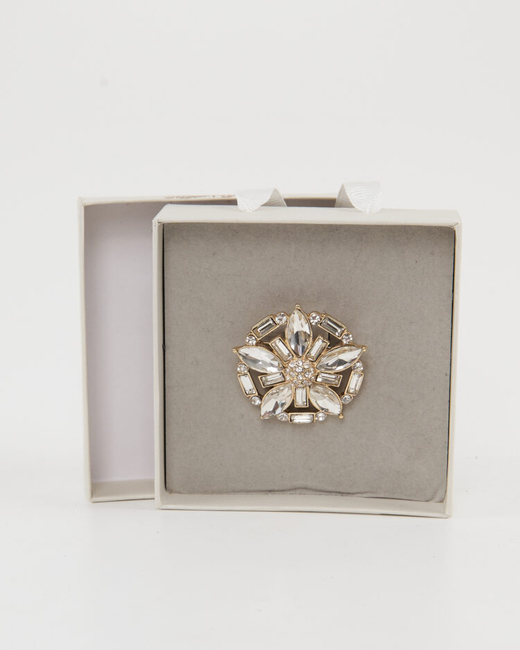 Винтажная брошь с кристаллами