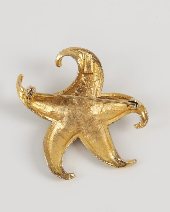 Винтажная брошь «Морская звезда» с эмалью — фото 2