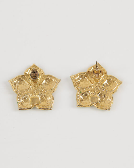 Винтажные серьги «Зелёный цветок» — фото 3