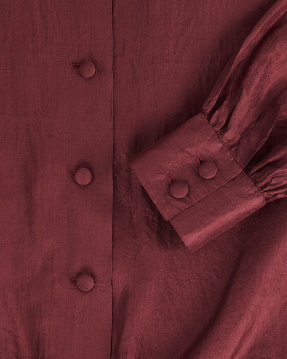 Блуза из шелка винного оттенка — фото 5