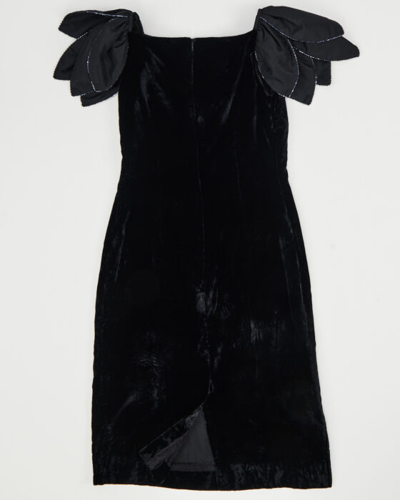 Бархатное платье с объемными плечами Lee Jordan — фото 2