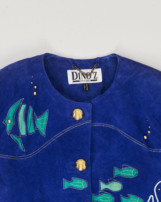 Замшевая синяя куртка DINO`Z — фото 2