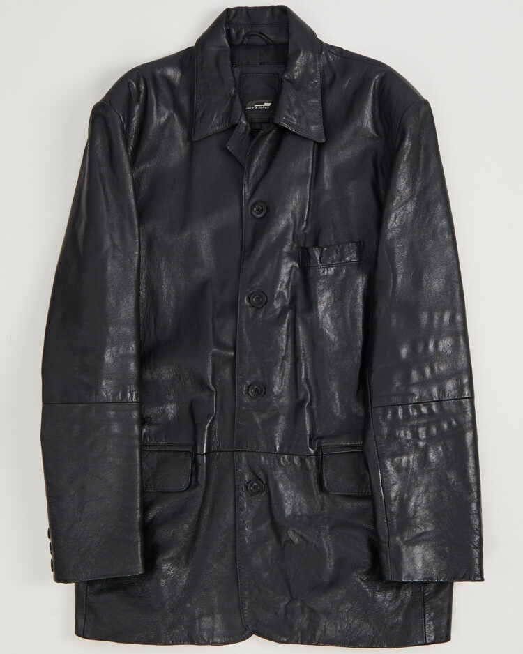 Кожаный пиджак Jack & Jones