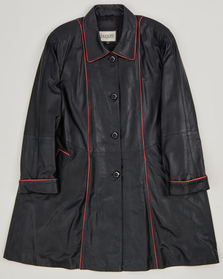 Кожаный плащ Bugatti