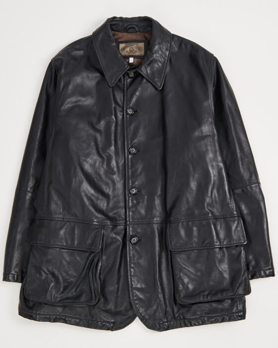 Винтажная куртка из кожи Armani Jeans Armani Jeans